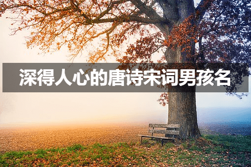 深得人心的唐诗宋词男孩名，搭配姓名保证超高颜值