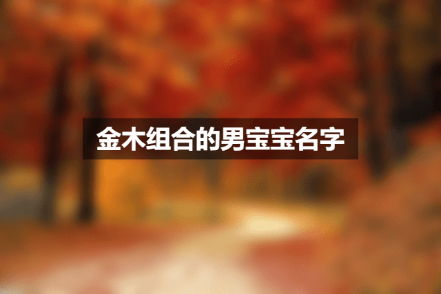 金木组合的男宝宝名字 金木组合的男宝宝名字
