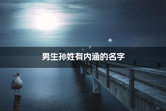 男生孙姓有内涵的名字