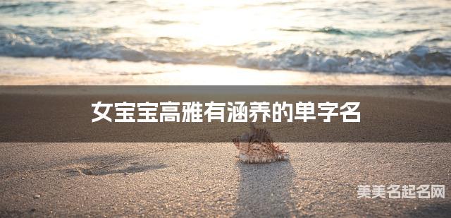 女宝宝高雅有涵养的单字名
