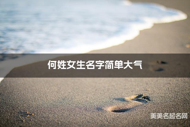 何姓女生名字简单大气