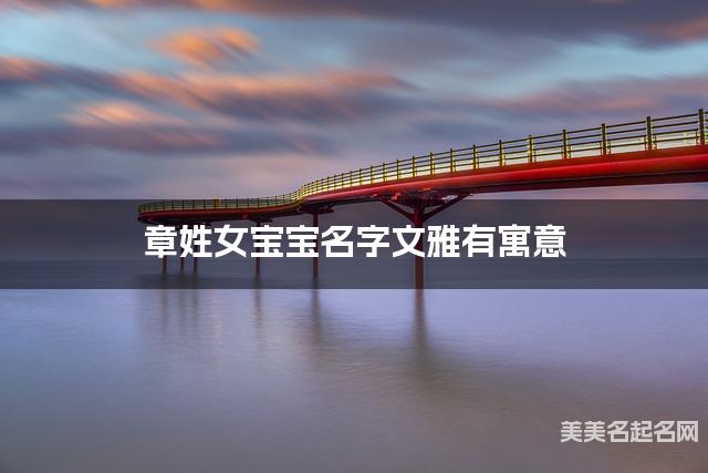 章姓女宝宝名字文雅有寓意