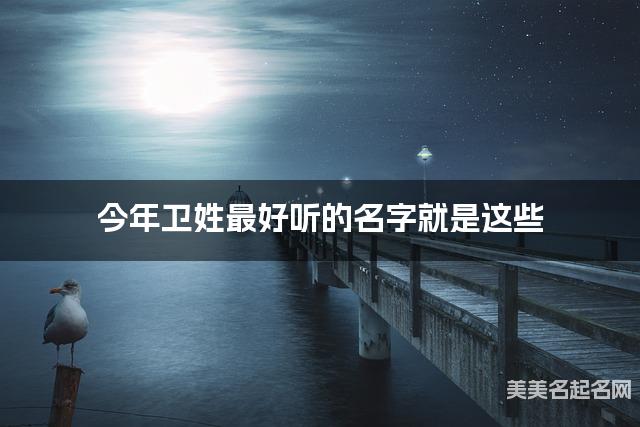 今年卫姓最好听的名字就是这些，都是适合今年出生的女生名字