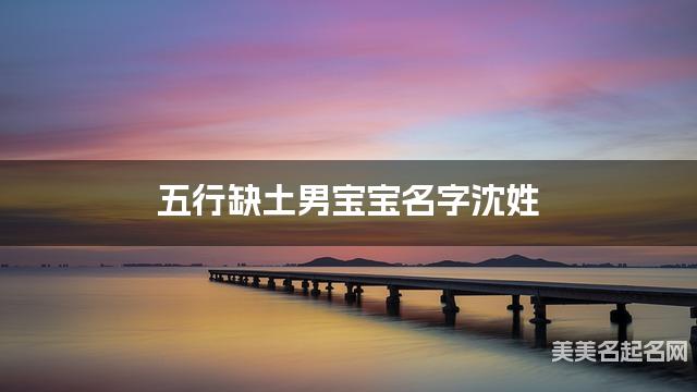 五行缺土男宝宝名字沈姓