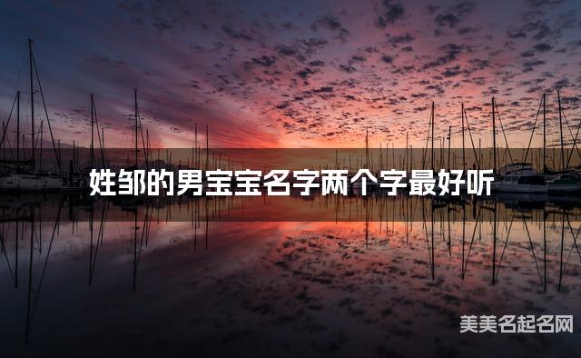 姓邹的男宝宝名字两个字最好听