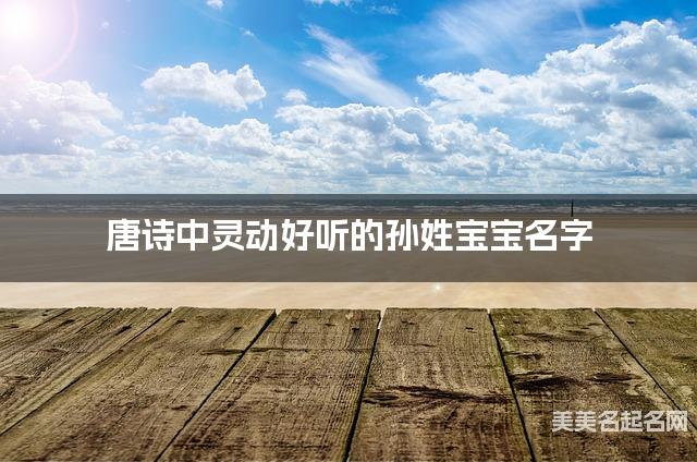 唐诗中灵动好听的孙姓宝宝名字