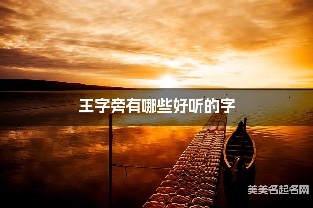 王字旁有哪些好听的字，王字旁的字小女孩起名字