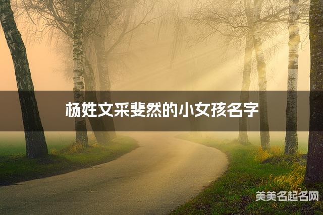 杨姓文采斐然的小女孩名字