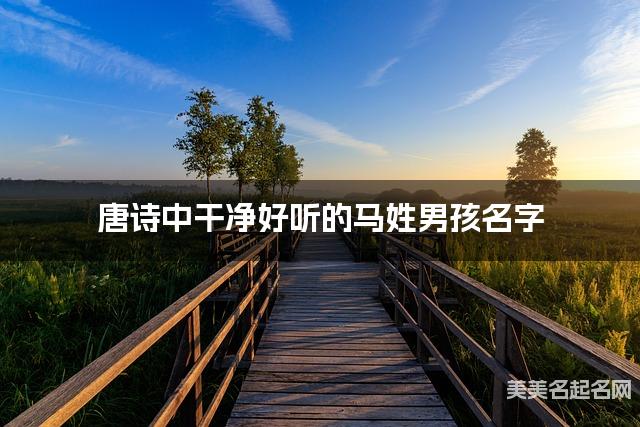 唐诗中干净好听的马姓男孩名字