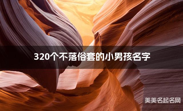 320个不落俗套的小男孩名字