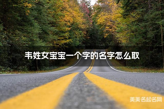 韦姓女宝宝一个字的名字怎么取
