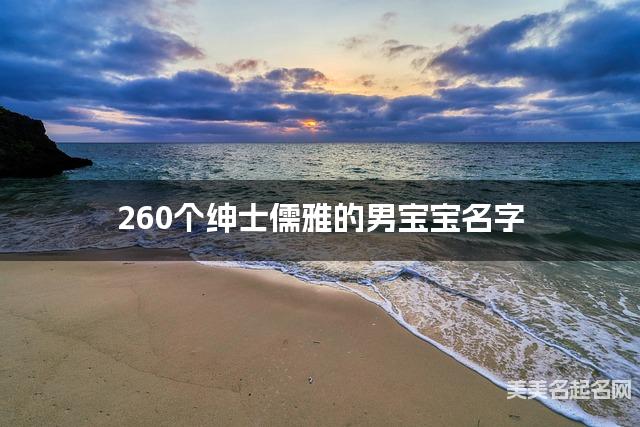 260个绅士儒雅的男宝宝名字