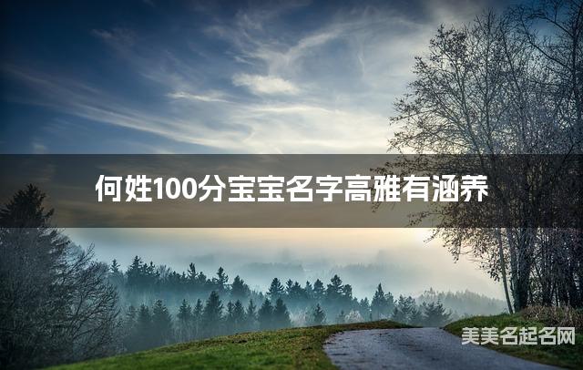 何姓100分宝宝名字高雅有涵养