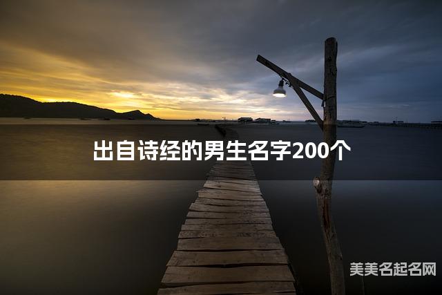 出自诗经的男生名字200个