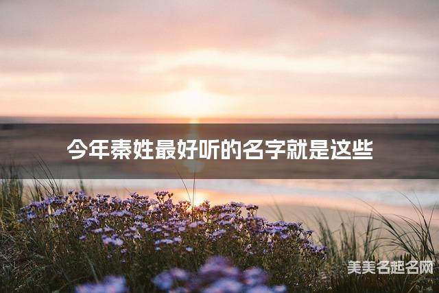 今年秦姓最好听的名字就是这些，都是适合今年出生的女生名字