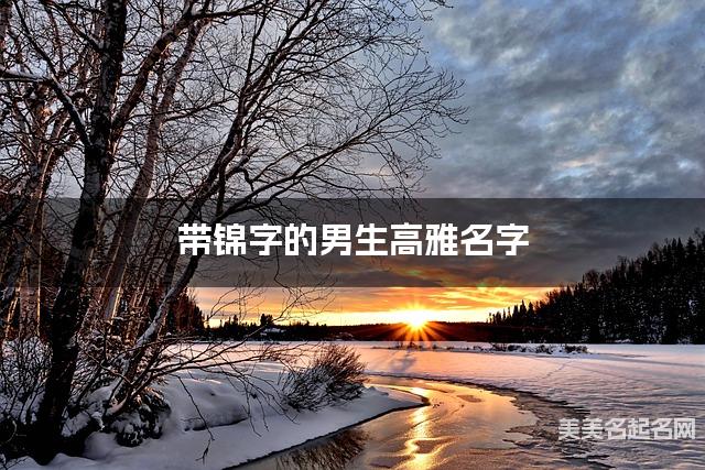 带锦字的男生高雅名字