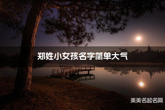 郑姓小女孩名字简单大气