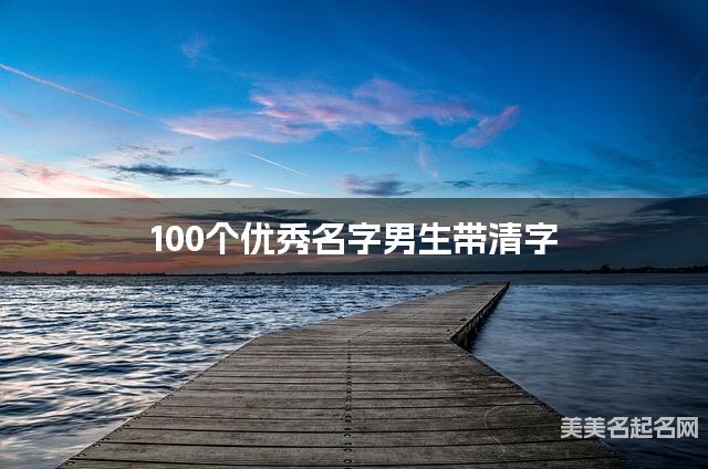 100个优秀名字男生带清字