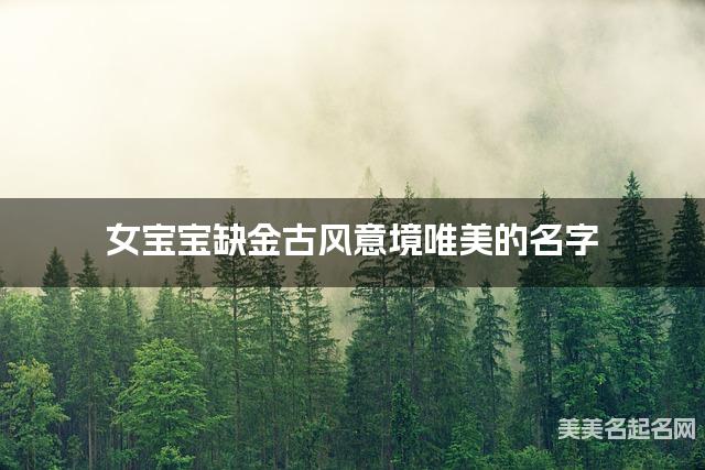 女宝宝缺金古风意境唯美的名字