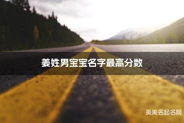 姜姓男宝宝名字最高分数