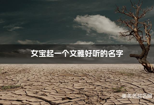 女宝起一个文雅好听的名字