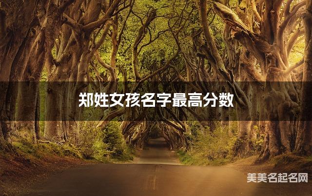 郑姓女孩名字最高分数