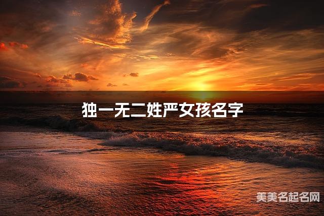 独一无二姓严女孩名字