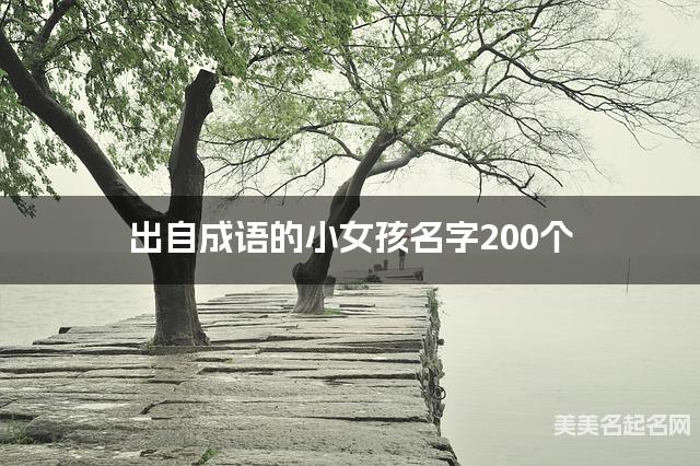 出自成语的小女孩名字200个