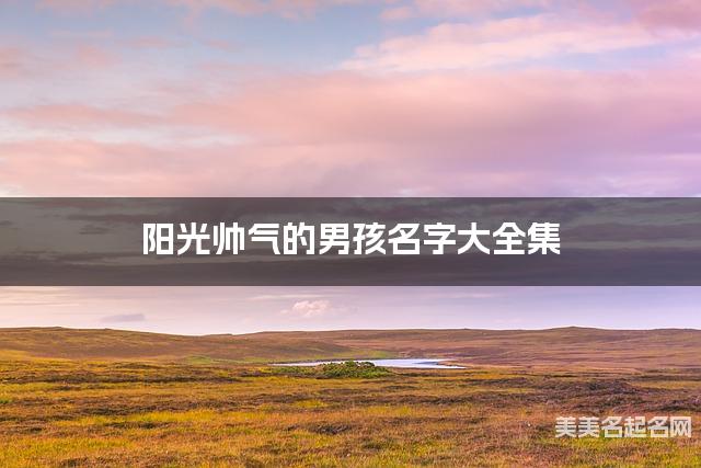 阳光帅气的男孩名字大全集 有中国文化特色的名字