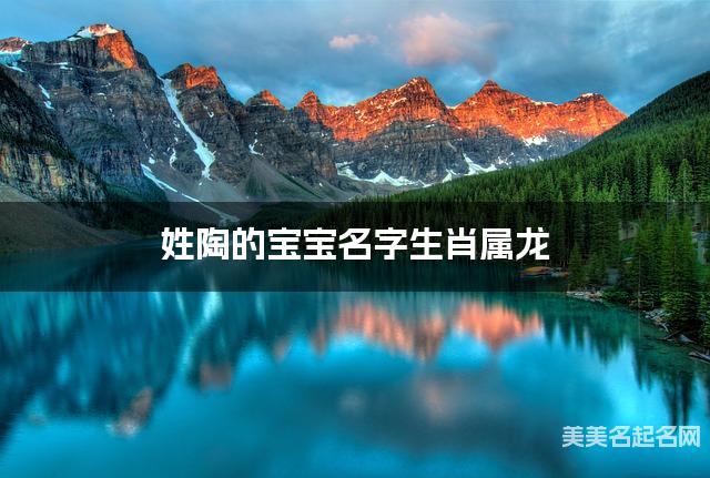 姓陶的宝宝名字生肖属龙