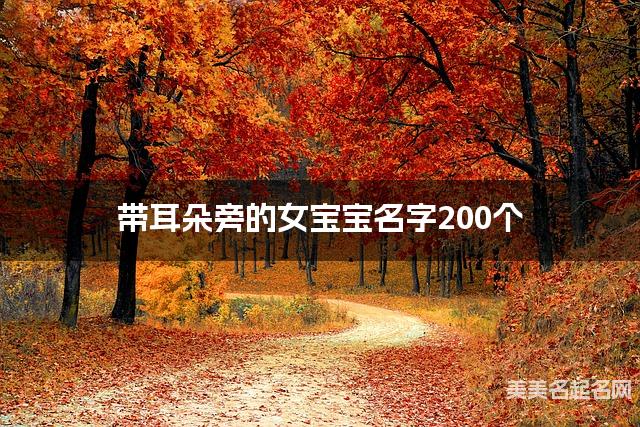 带耳朵旁的女宝宝名字200个