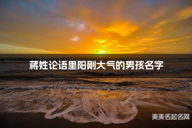 蒋姓论语里阳刚大气的男孩名字 蒋姓论语里阳刚大气的男孩名字