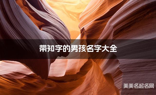 带知字的男孩名字大全 带知字的男孩名字大全