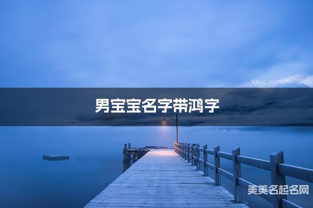 男宝宝名字带鸿字 独特新颖的男孩名字
