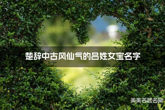 楚辞中古风仙气的吕姓女宝名字