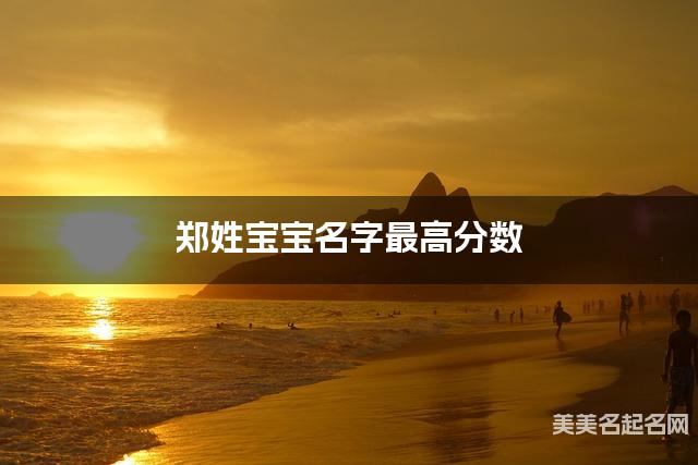 郑姓宝宝名字最高分数