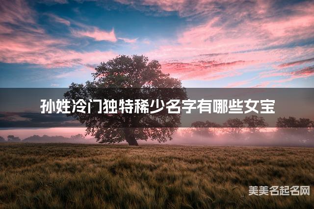 孙姓冷门独特稀少名字有哪些女宝