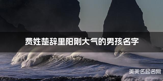 费姓楚辞里阳刚大气的男孩名字