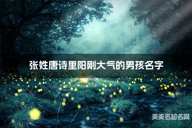 张姓唐诗里阳刚大气的男孩名字