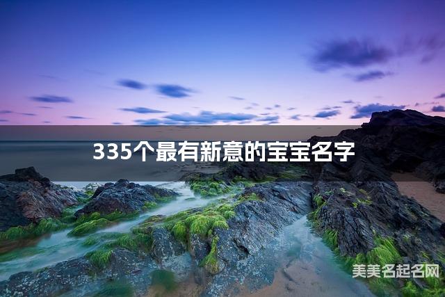 335个最有新意的宝宝名字 宝宝免费取名大全