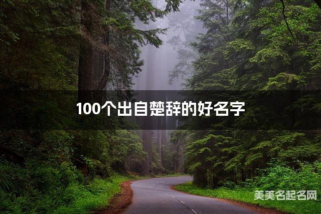 100个出自楚辞的好名字