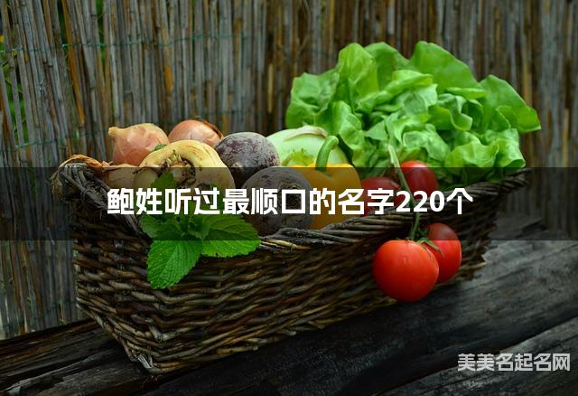 鲍姓听过最顺口的名字220个