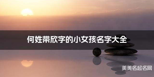 何姓带欣字的小女孩名字大全