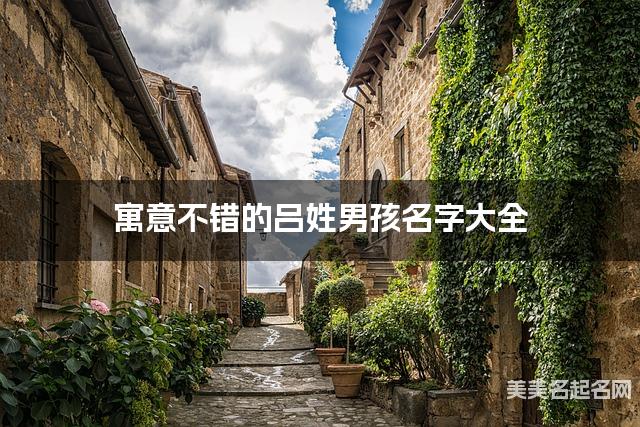 寓意不错的吕姓男孩名字大全