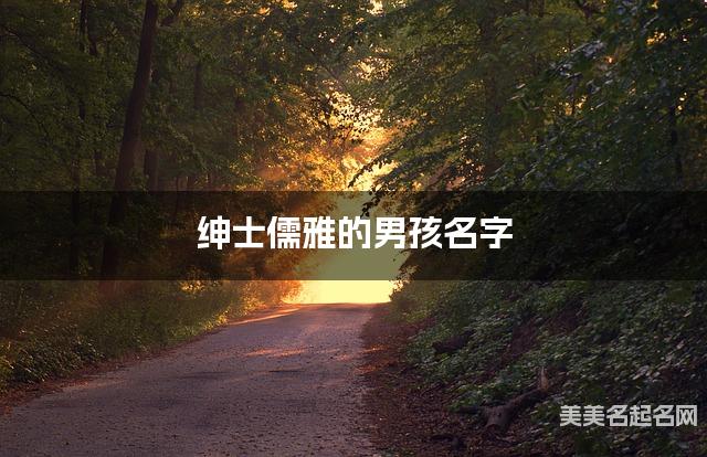绅士儒雅的男孩名字(201个最新)