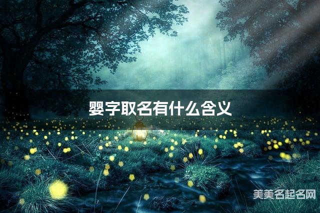 婴字取名有什么含义，用来小女孩取名字