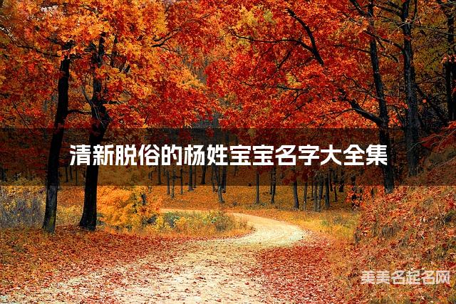 清新脱俗的杨姓宝宝名字大全集