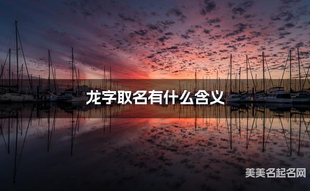 龙字取名有什么含义，用来男生取名字