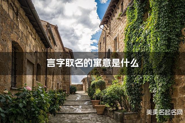 言字取名的寓意是什么