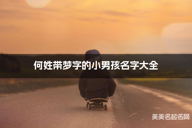 何姓带梦字的小男孩名字大全
